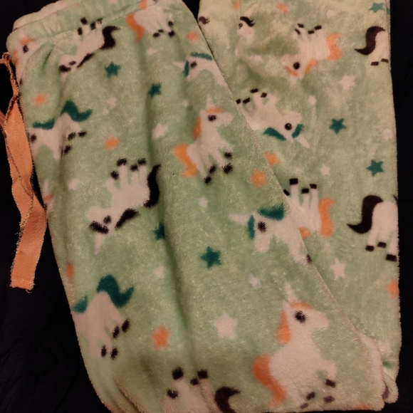 Women's Fuzzy Unicorn Sleep Lounge Pants Medium - Picture 3 of 8